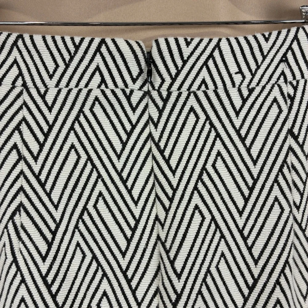 Banana Republic 4 Cotton Geometric Chevron Mod Office Professional Mini Skirt - Picture 5 of 10